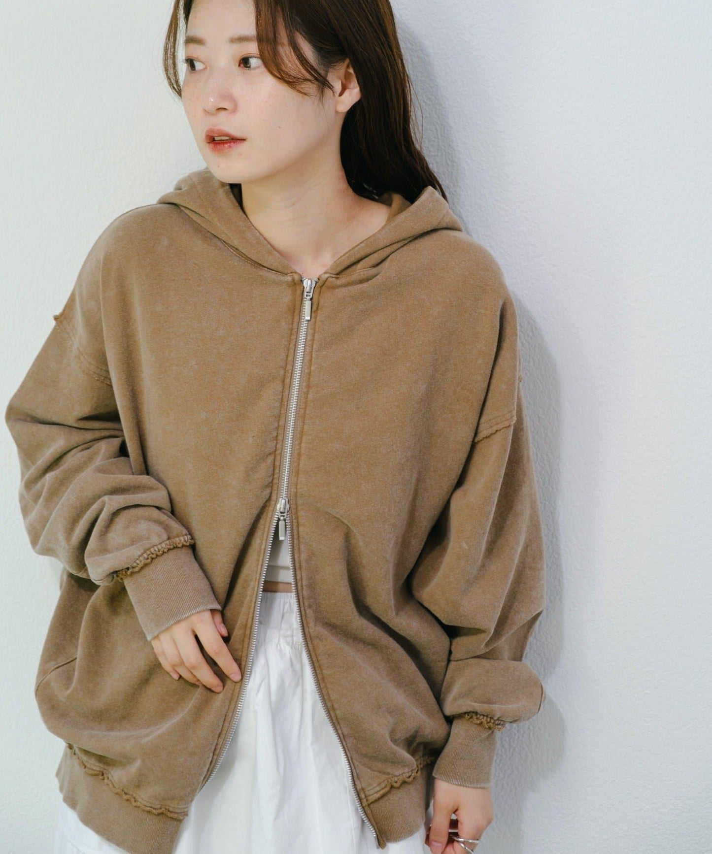 【Kastane】雙拉鍊衛衣連帽衫