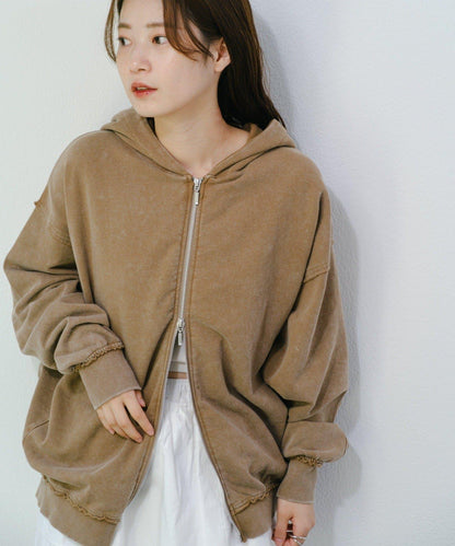 【Kastane】雙拉鍊衛衣連帽衫