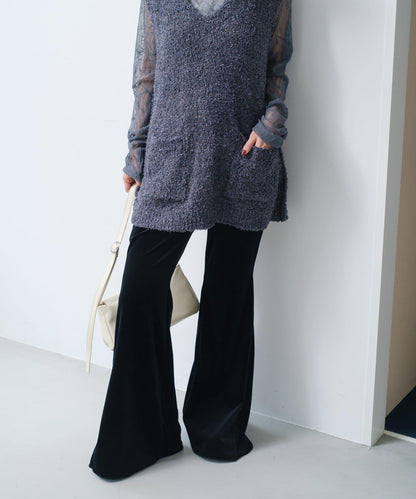 【/S.M尺碼可選】蝴蝶結紗線針織背心