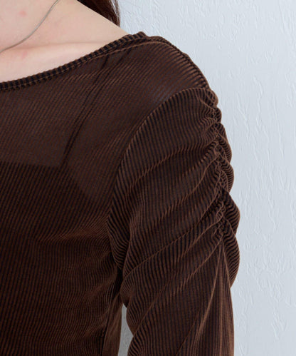 【/2尺碼可選】條紋天鵝絨植絨兩穿開衫