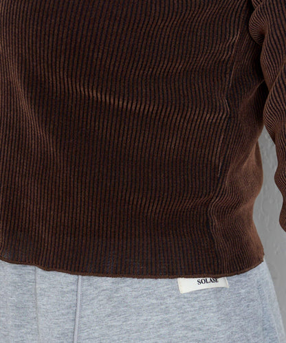 【/2尺碼可選】條紋天鵝絨植絨兩穿開衫