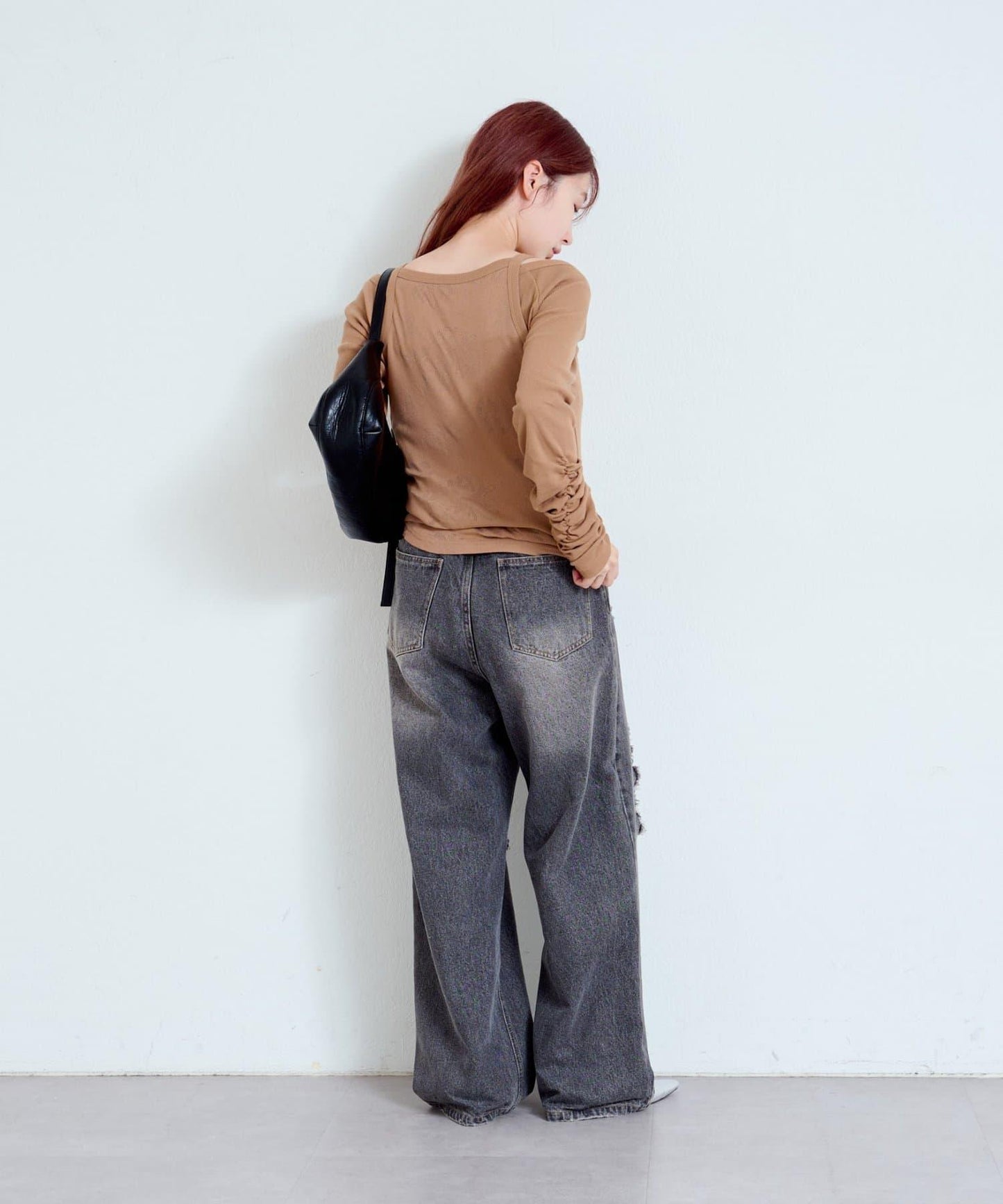 【Kastane】花卉圖案歐帕爾剪裁上衣套裝