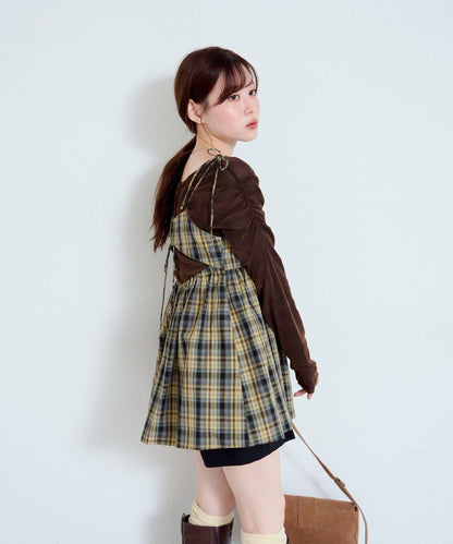 【/2尺碼可選】條紋天鵝絨植絨兩穿開衫