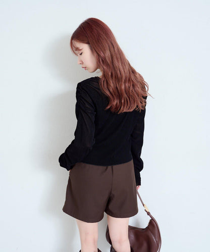 【/2尺碼可選】條紋天鵝絨植絨兩穿開衫