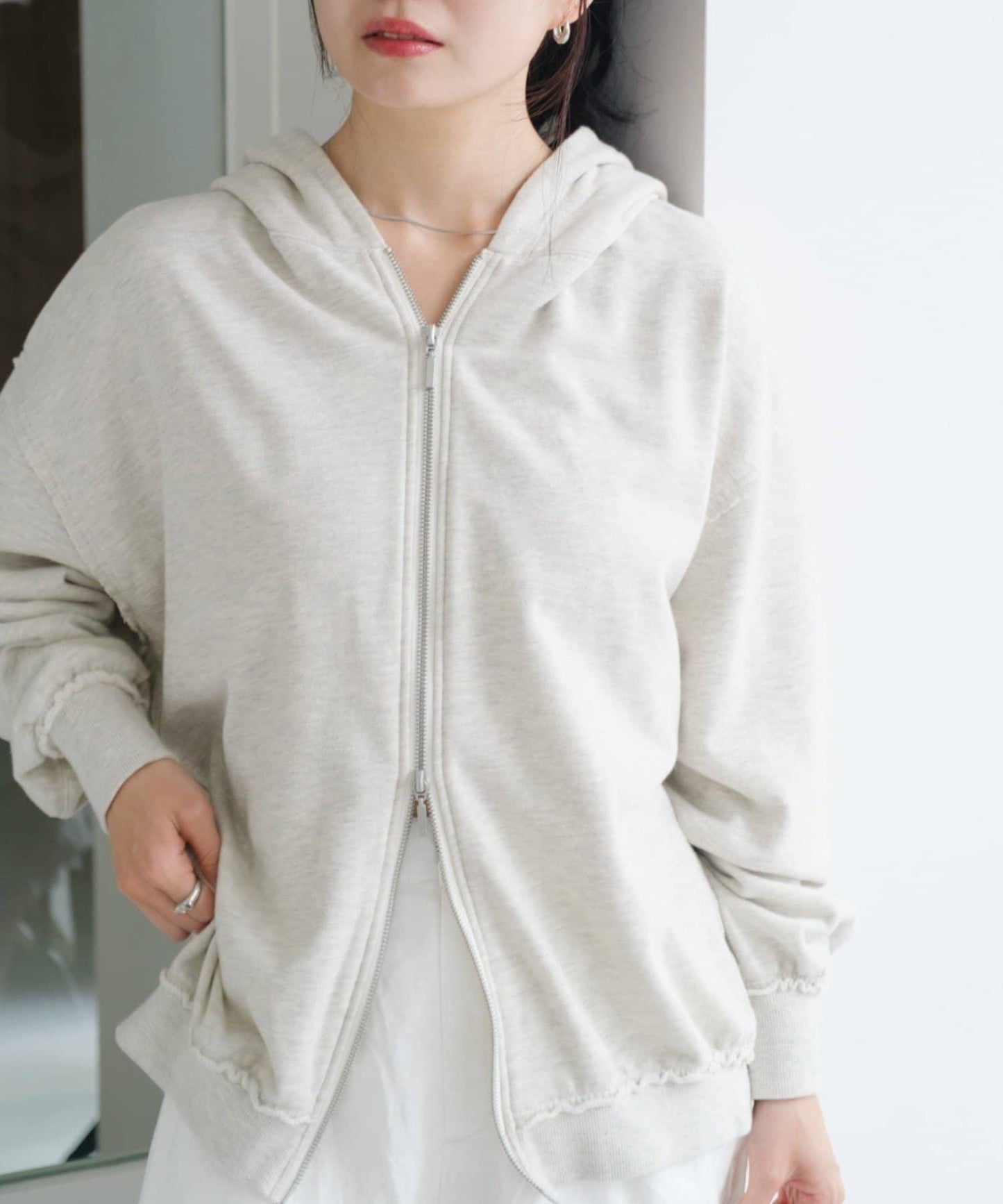 【Kastane】雙拉鍊衛衣連帽衫