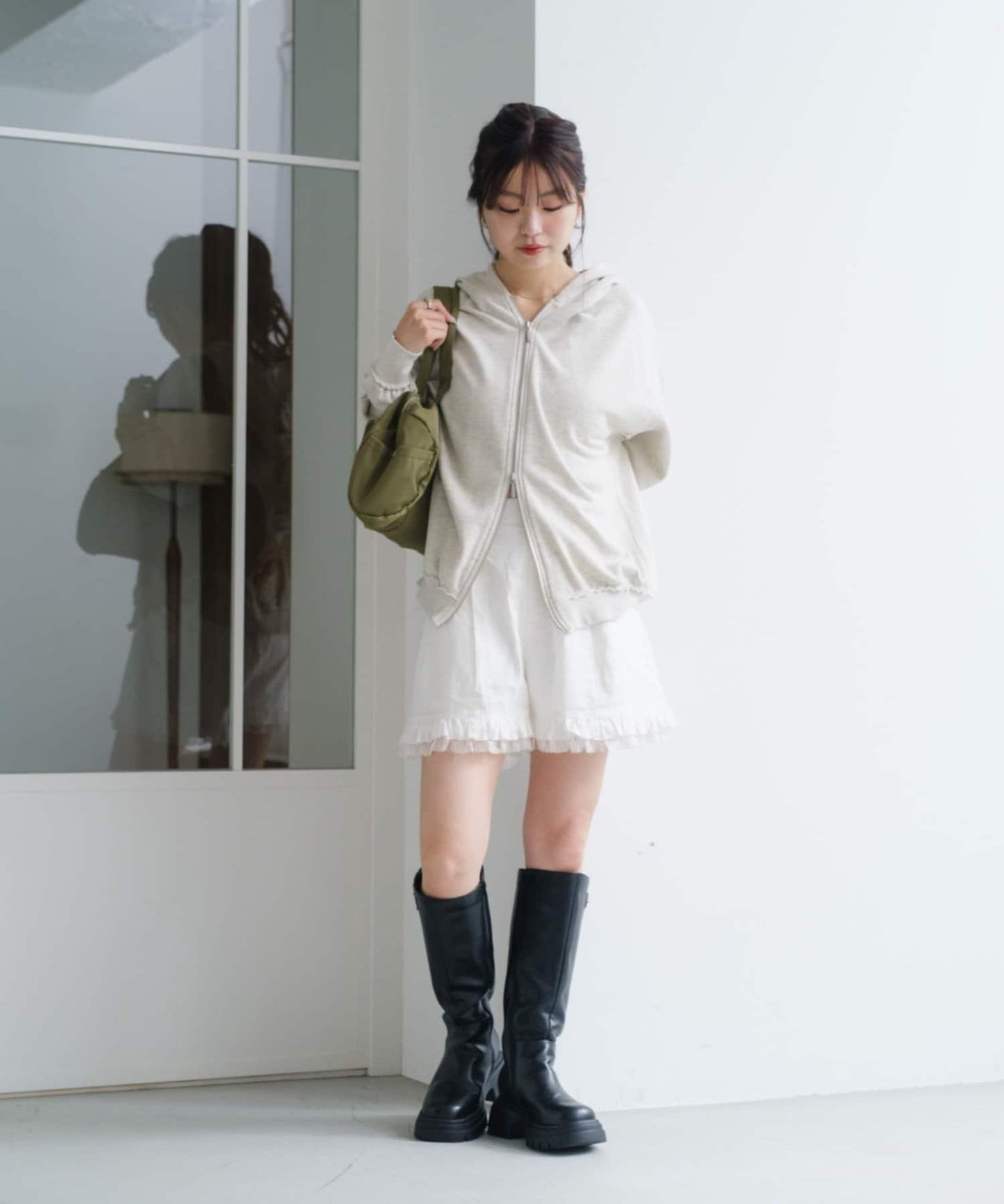 【Kastane】雙拉鍊衛衣連帽衫