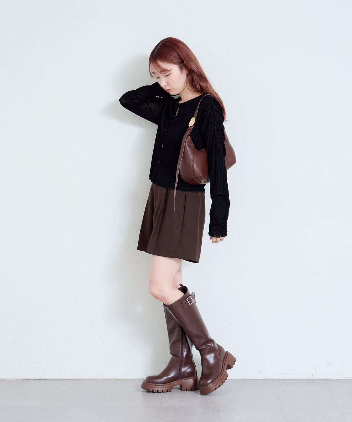 【/2尺碼可選】條紋天鵝絨植絨兩穿開衫