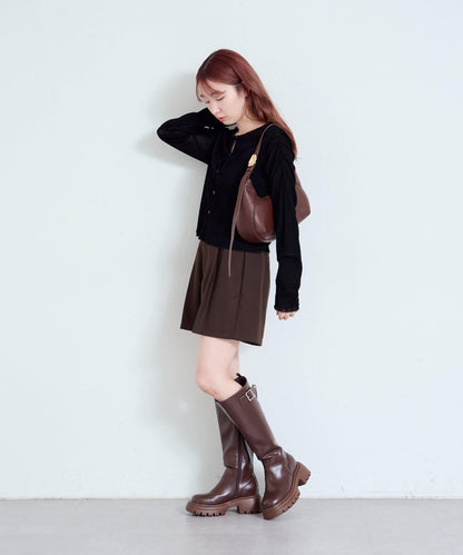 【/2尺碼可選】條紋天鵝絨植絨兩穿開衫