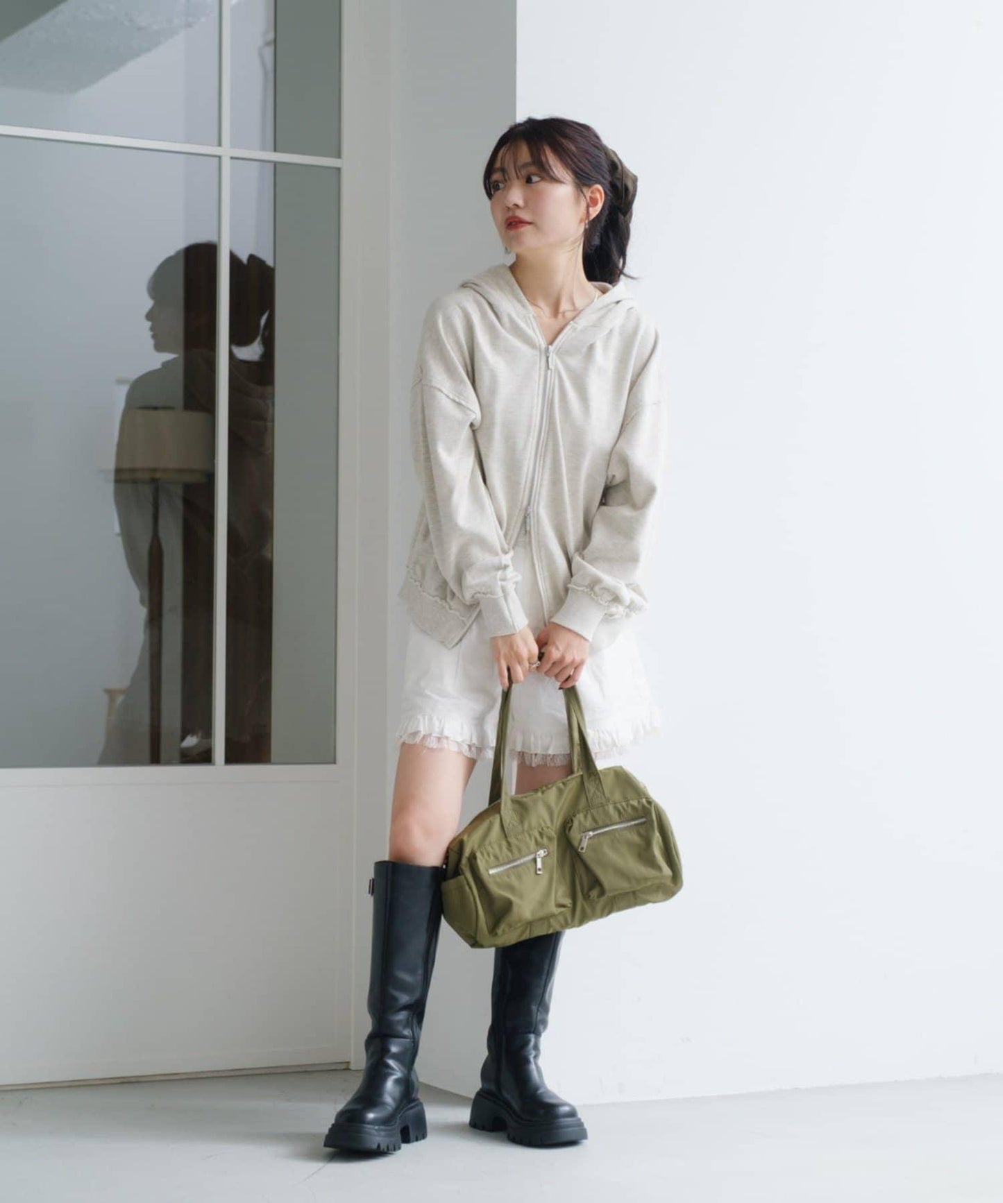 【Kastane】雙拉鍊衛衣連帽衫