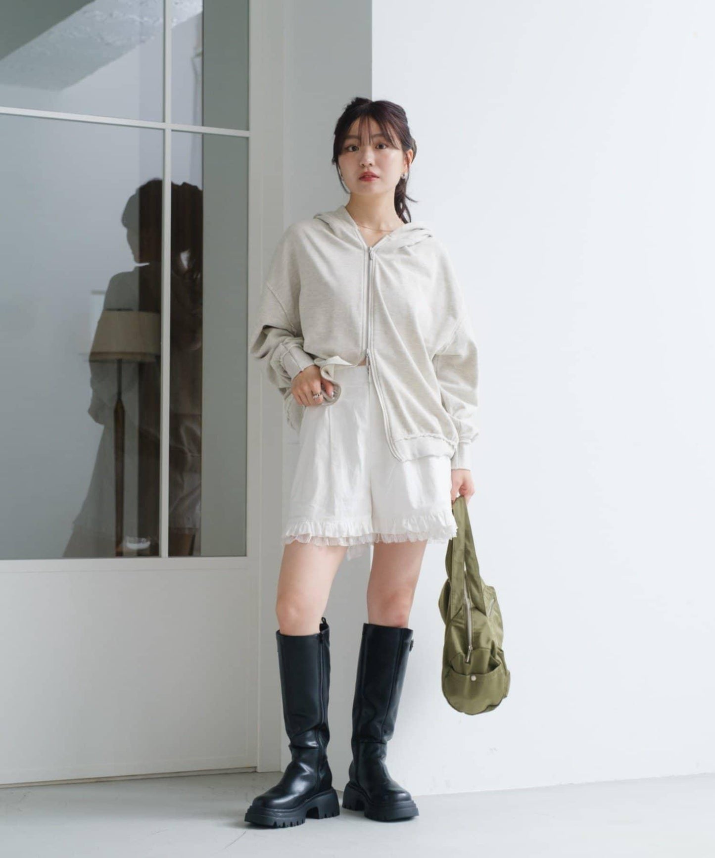 【Kastane】雙拉鍊衛衣連帽衫