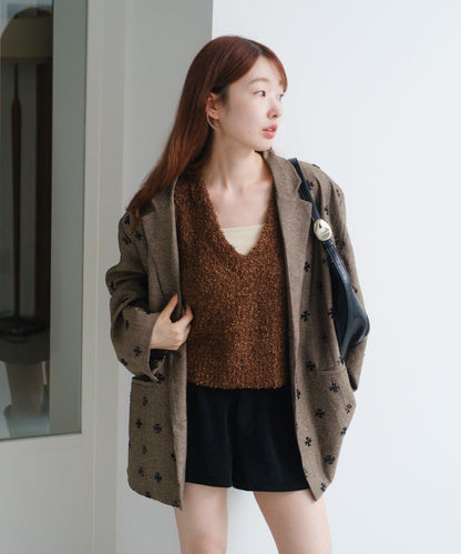 【/S.M尺碼可選】蝴蝶結紗線針織背心