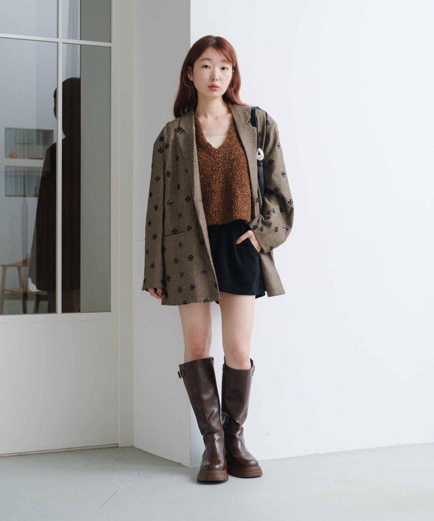 【/S.M尺碼可選】蝴蝶結紗線針織背心