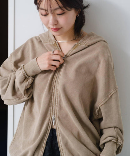 【Kastane】雙拉鍊衛衣連帽衫