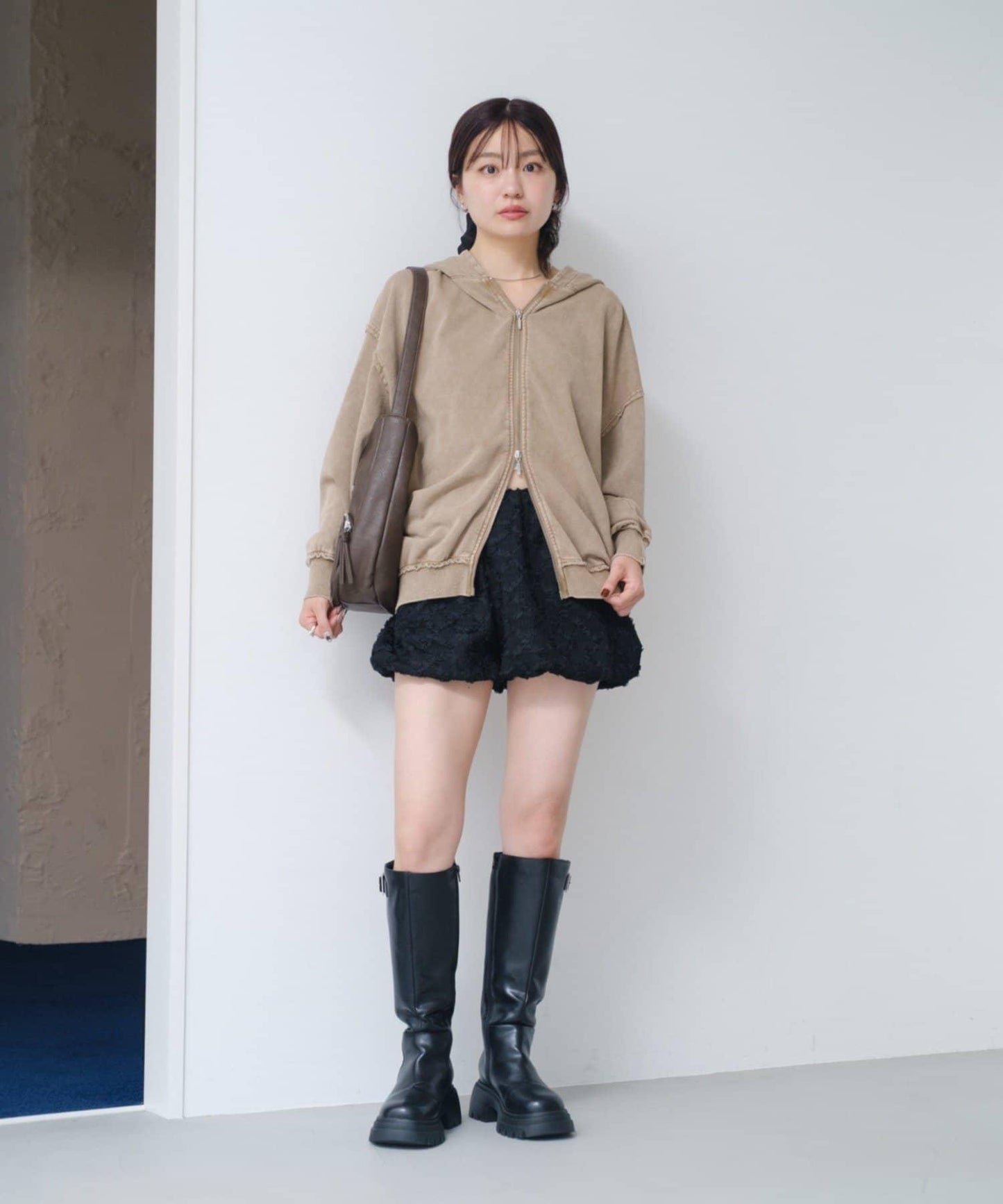 【Kastane】雙拉鍊衛衣連帽衫