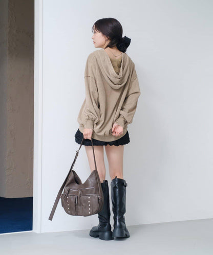 【Kastane】雙拉鍊衛衣連帽衫