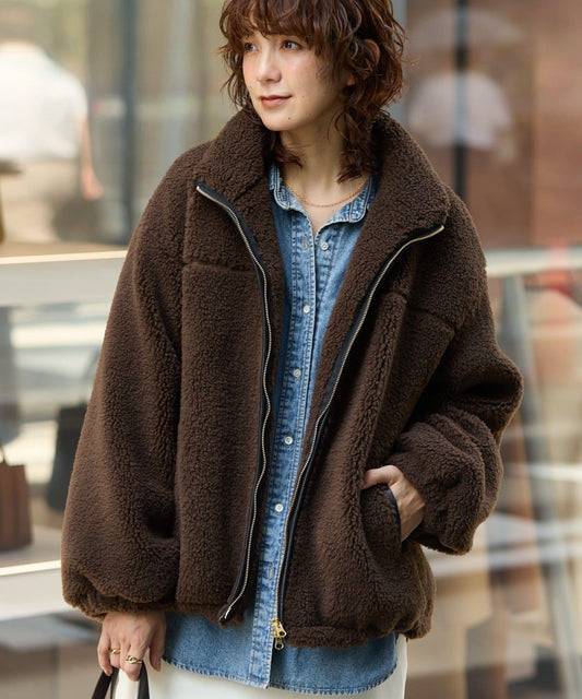 【復刻/溫暖質感】泰迪絨拉鍊大衣/預計11月上旬發貨