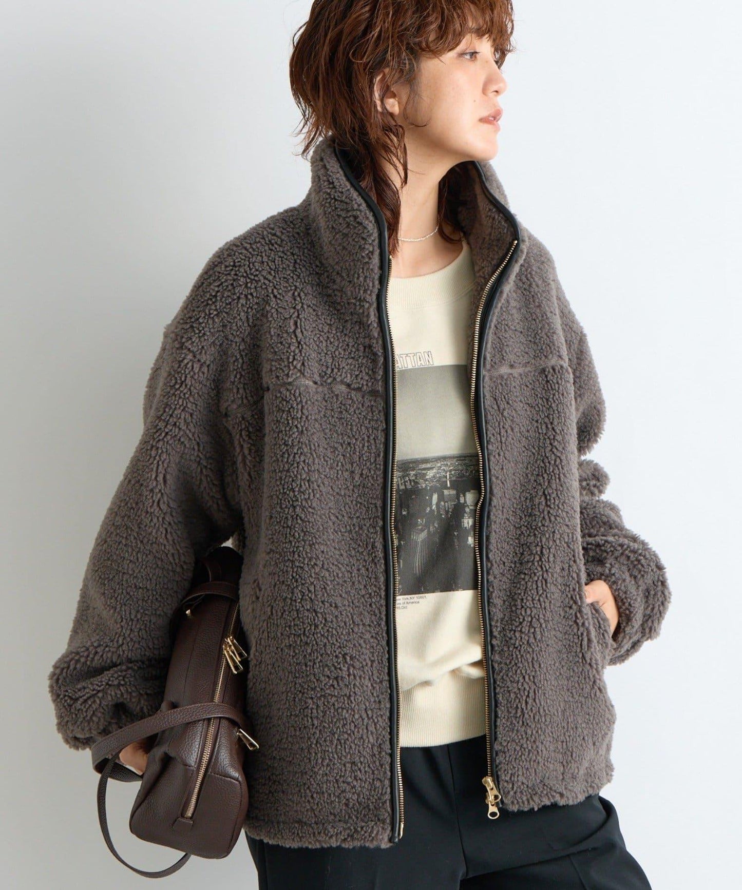 【復刻/溫暖質感】泰迪絨拉鍊大衣/預計11月上旬發貨