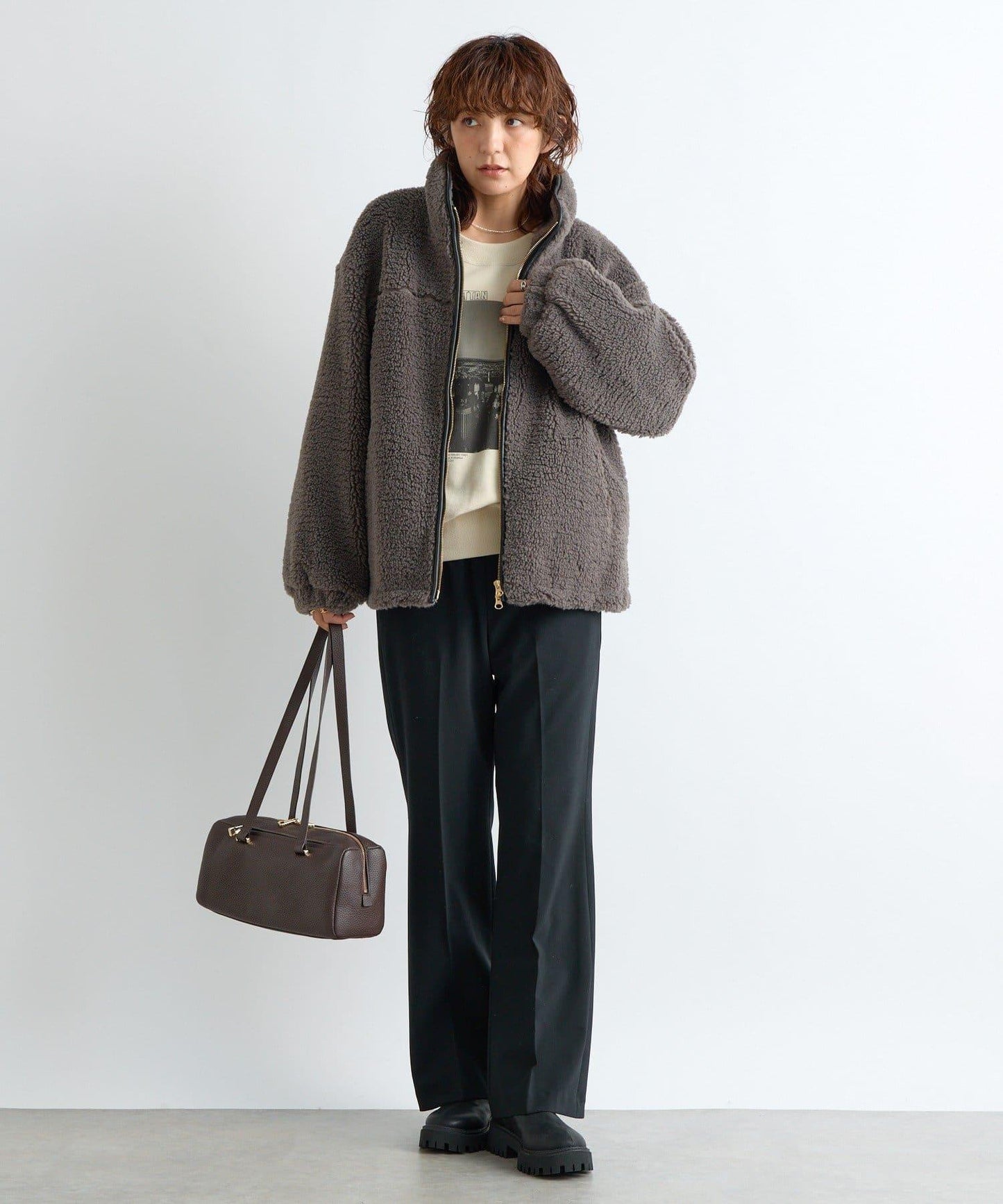 【復刻/溫暖質感】泰迪絨拉鍊大衣/預計11月上旬發貨