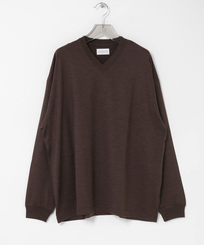 新款基礎可水洗美利奴羊毛V領