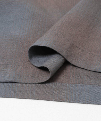 基礎款BISHU人造絲格紋襯衫