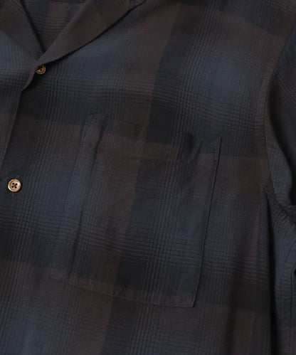 基礎款BISHU人造絲格紋襯衫