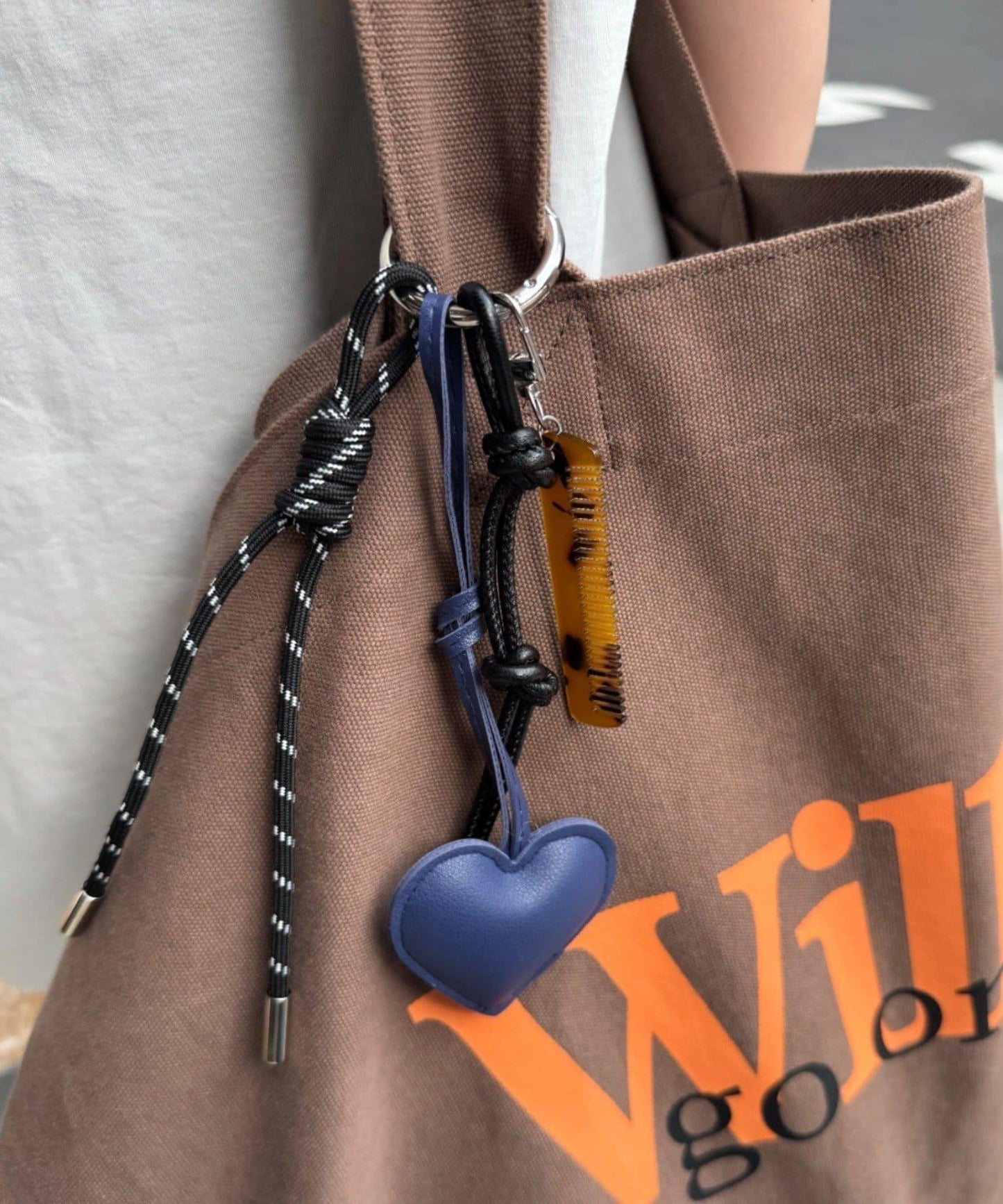 愛心皮革鑰匙掛件