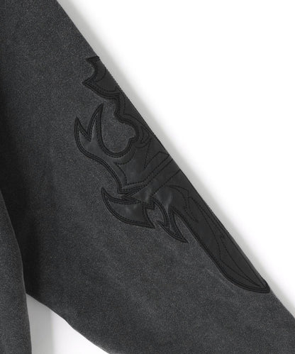 LEATHER PATCH 拉鍊連帽衛衣
