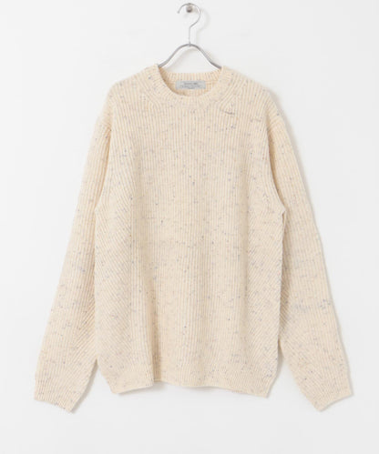 可水洗羊毛混紡圓領針織衫