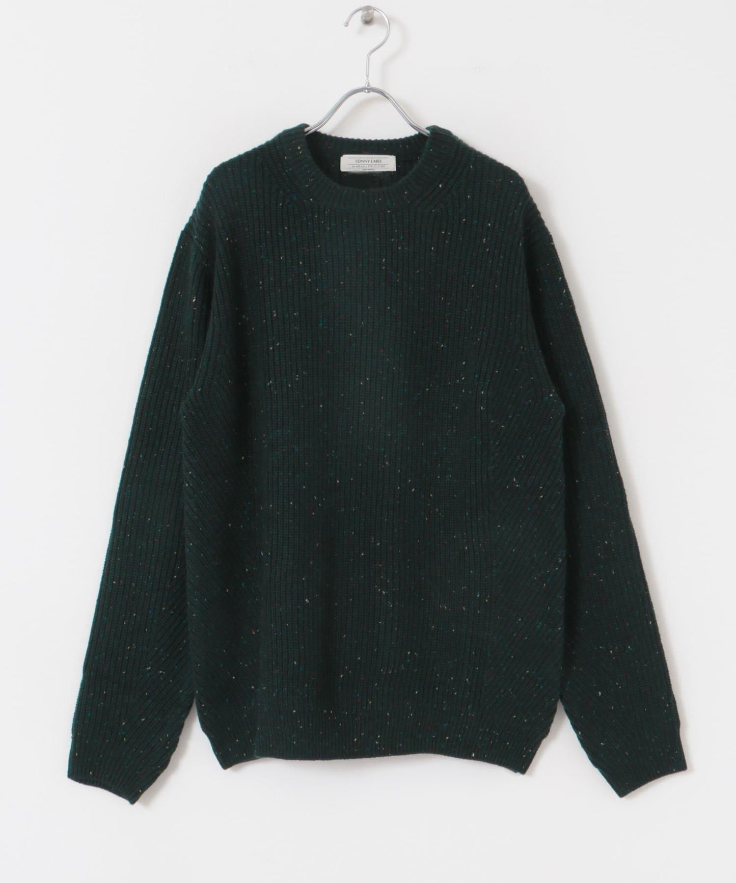 可水洗羊毛混紡圓領針織衫