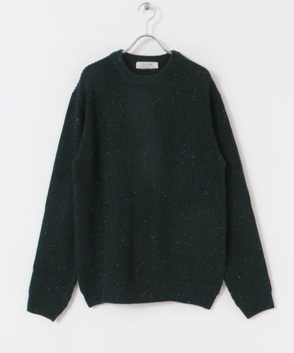 可水洗羊毛混紡圓領針織衫