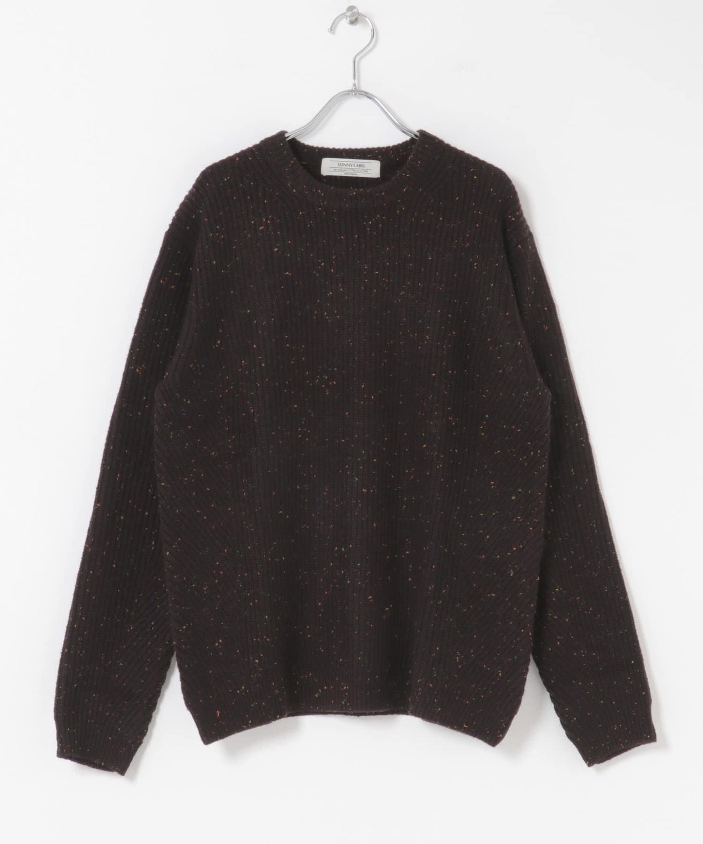 可水洗羊毛混紡圓領針織衫