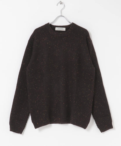 可水洗羊毛混紡圓領針織衫