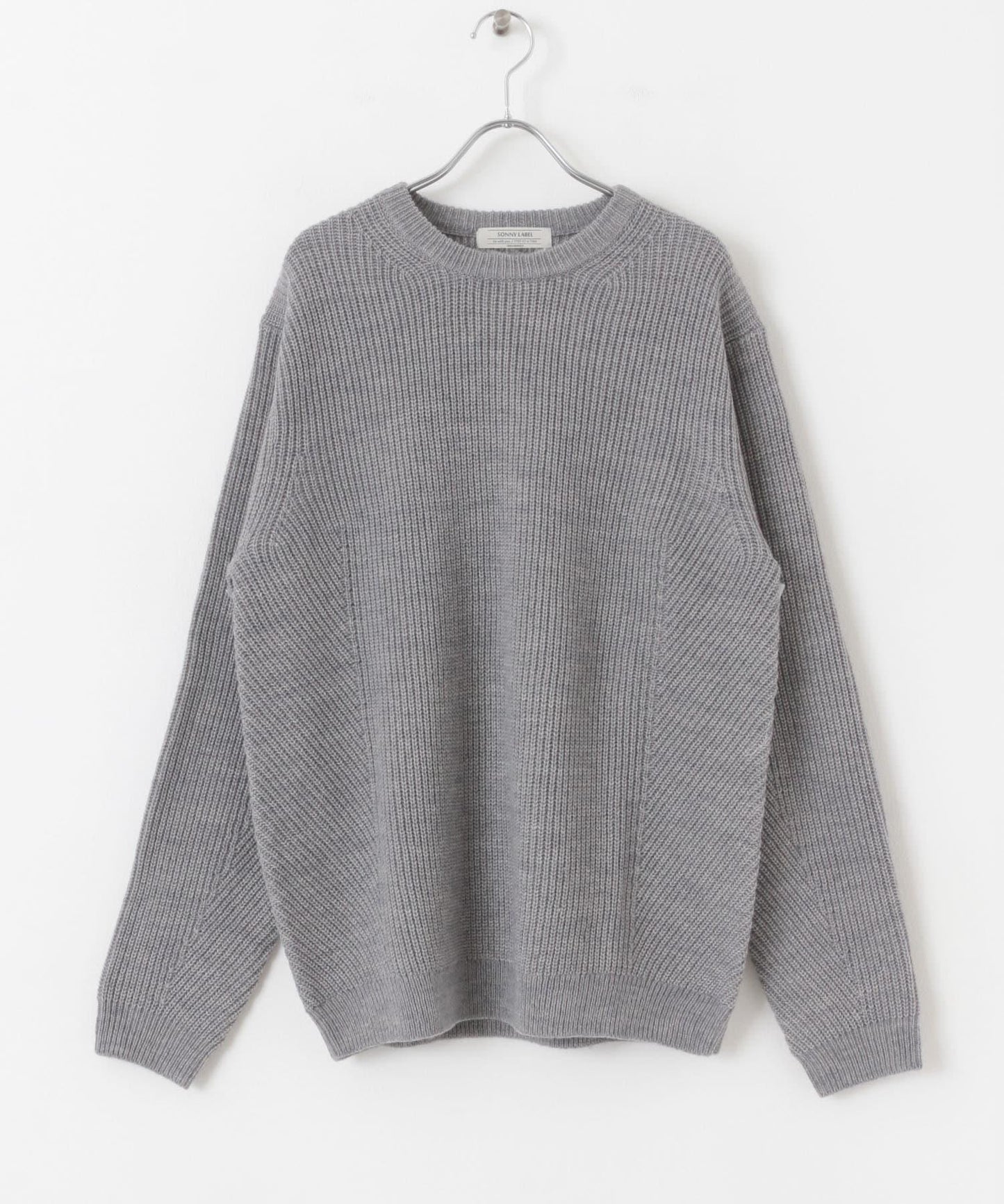 可水洗羊毛混紡圓領針織衫