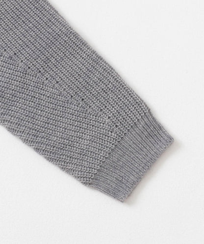 可水洗羊毛混紡圓領針織衫