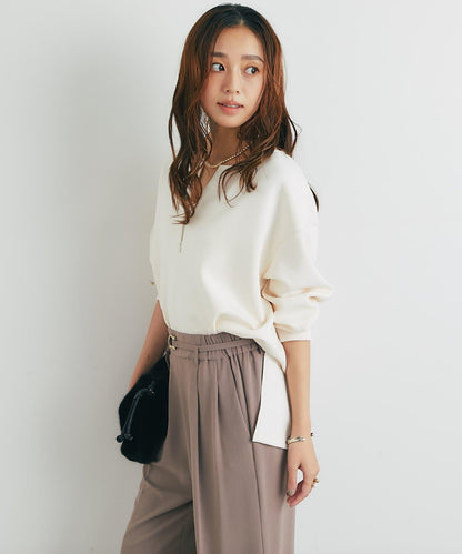 《楽ちんキレイ見え》半拉鍊針織斗篷