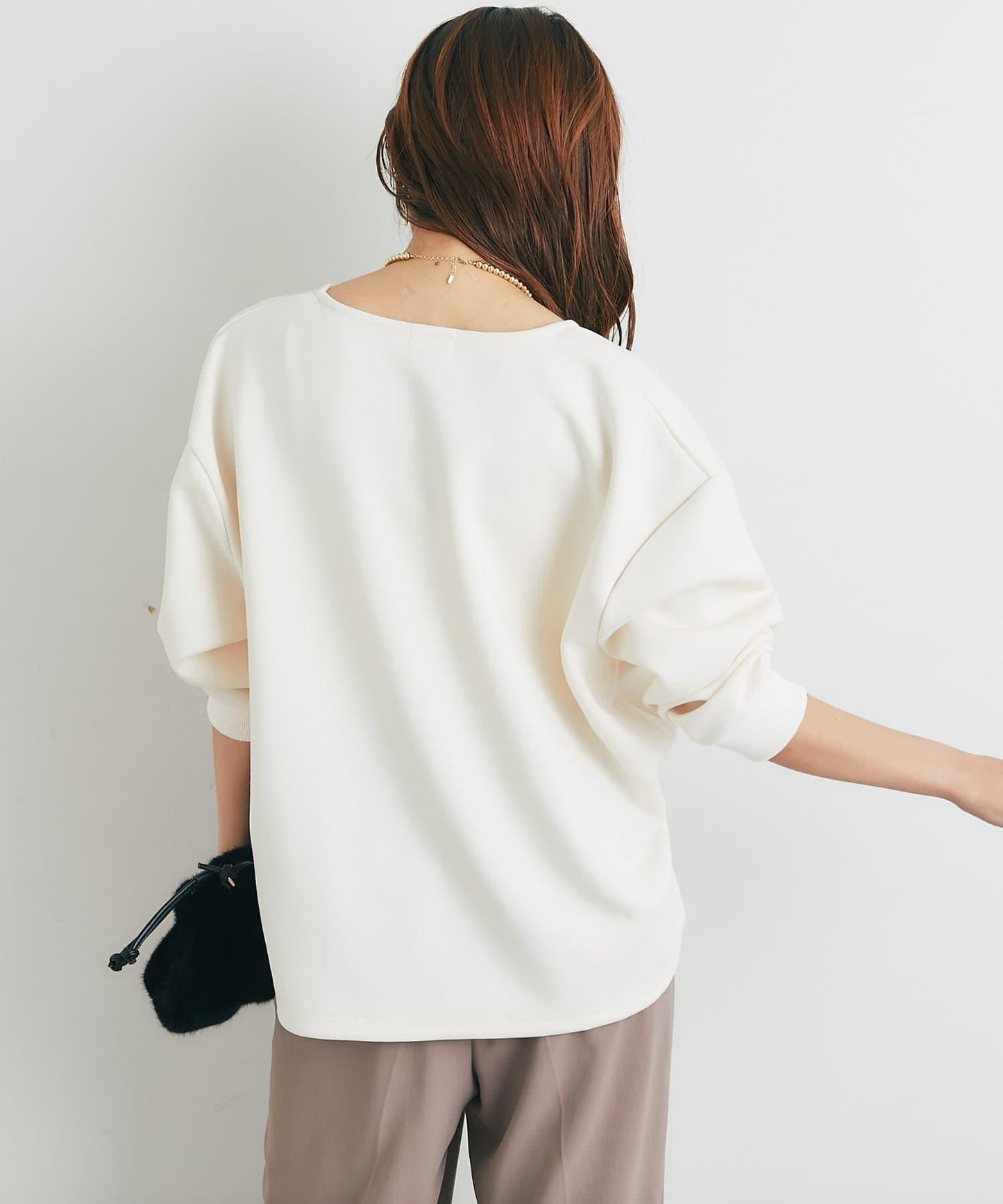 《楽ちんキレイ見え》半拉鍊針織斗篷