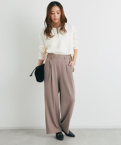 《楽ちんキレイ見え》半拉鍊針織斗篷