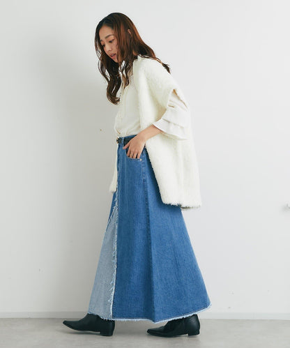 優雅氣質前襟荷葉邊雪紡襯衫