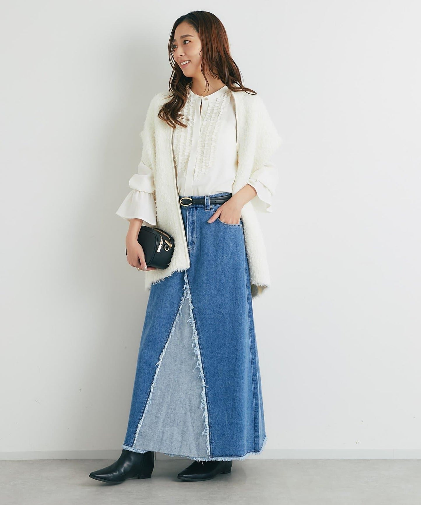 休閒風格仿羊羔絨針織拉鍊馬甲