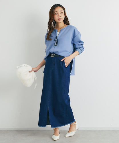 《楽ちんキレイ見え》半拉鍊針織斗篷