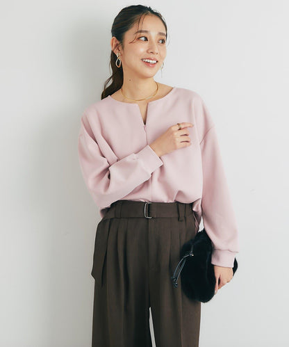 《楽ちんキレイ見え》半拉鍊針織斗篷