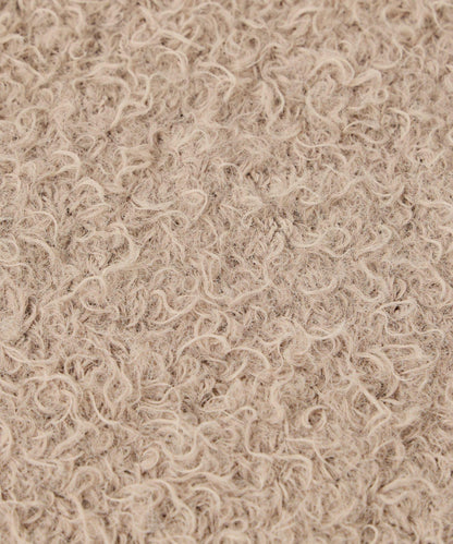 休閒風格仿羊羔絨針織拉鍊馬甲