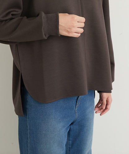 《楽ちんキレイ見え》半拉鍊針織斗篷