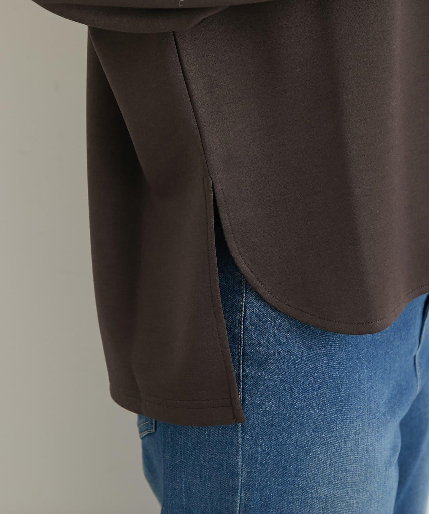 《楽ちんキレイ見え》半拉鍊針織斗篷