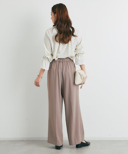 優雅氣質前襟荷葉邊雪紡襯衫