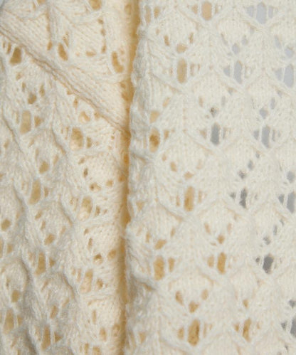 鏤空編織拉鍊開衫