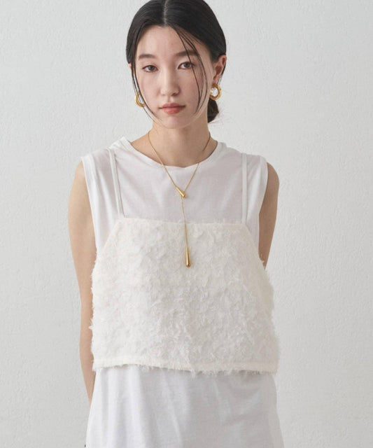 【Loungedress】羽毛吊帶上衣
