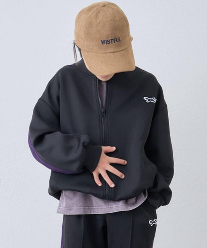 【KIDS】【FOX×TYPY】彈力針織拼接運動夾克