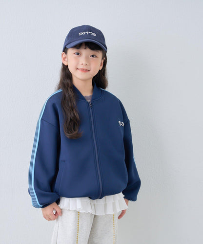 【KIDS】【FOX×TYPY】彈力針織拼接運動夾克