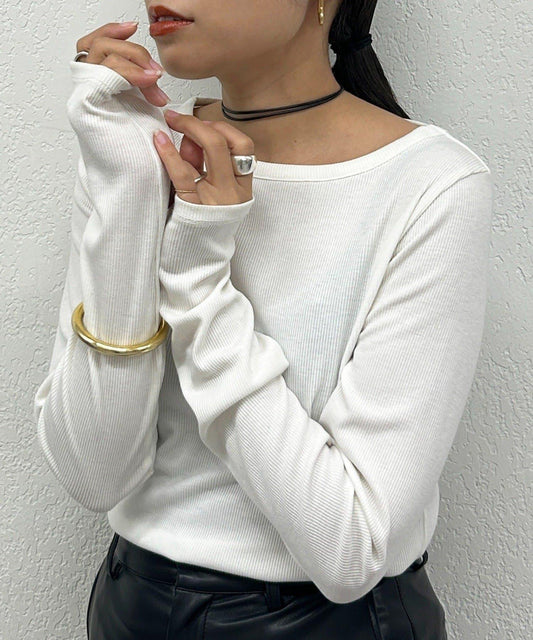 基礎羅紋長袖T恤